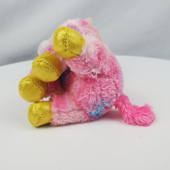 Ty Beanie Boos Fantasia Pink Rainbow Unicorn 6" Plush Glitter Eyes Stuffed Toy - Picture 5 of 5